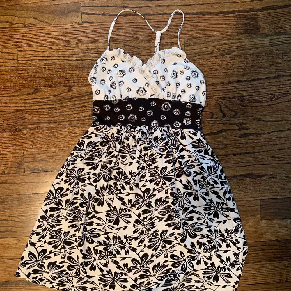 White and black sundress
